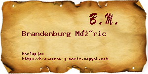 Brandenburg Móric névjegykártya
