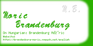 moric brandenburg business card
